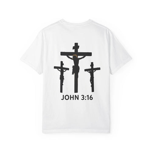John 3:16 Crucifixion T-Shirt — Christian Cross Faith Tee