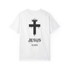 Christian Cross T‑Shirt — 'Jesus is King' Graphic Tee with Crown & Thorn Design