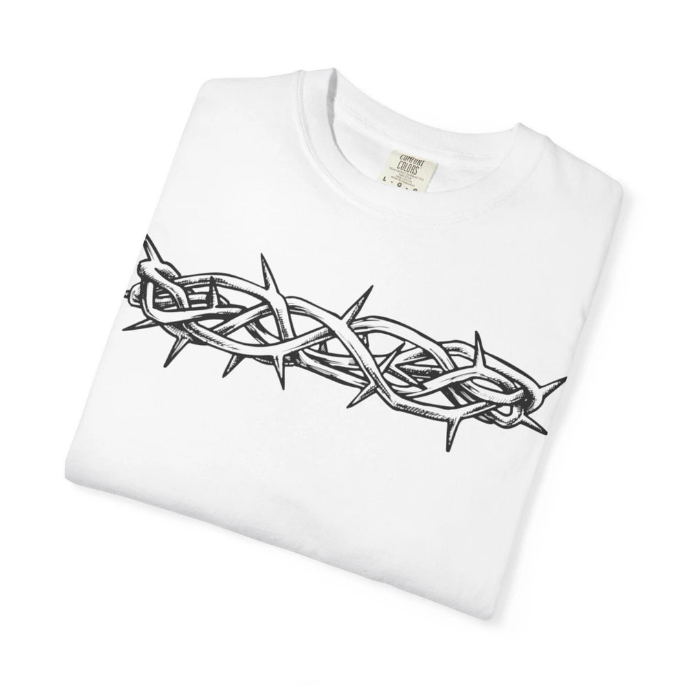 Christian Cross T‑Shirt — 'Jesus is King' Graphic Tee with Crown & Thorn Design